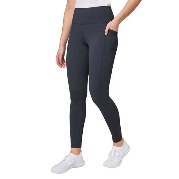 NWT Mondetta Women's Garment Wash Tight Leggings Black Activewear S $60 5C143 - Picture 1 of 2